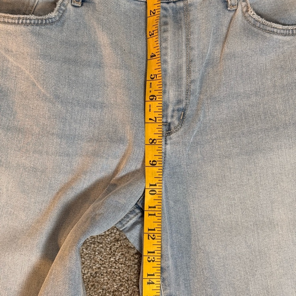 Seven7 Women's Sz 12 Sky Blue Straight Leg Jeans Distressed - Picture 13 of 16